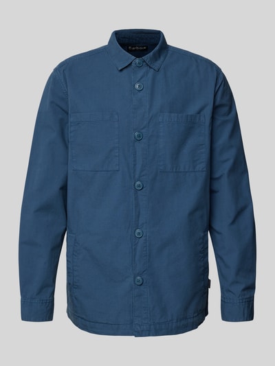 Barbour Slim fit overshirt van puur katoen, model 'RICKFELL' Jeansblauw - 2