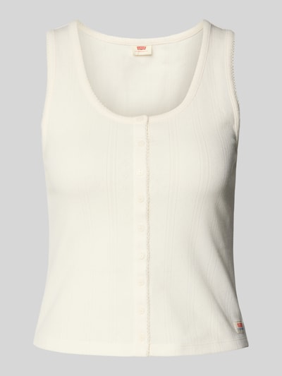 Levi's® Tanktop mit Knopfleiste Modell 'DRY GOODS' Ecru 2