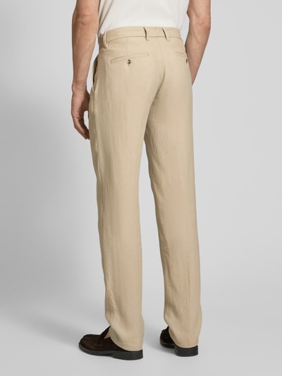 Marc O'Polo Regular Fit Hose aus Leinen-Viskose-Mix Modell 'BUNKRIS' Sand 5