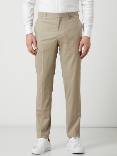 Selected Homme Slim fit pantalon met stretch, model 'Mazenock' Beige - 4