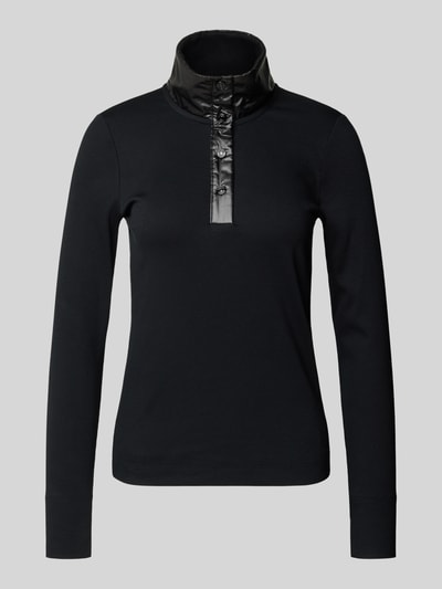 Marc Cain Longsleeve mit kurzer Druckknopfleiste Black 2