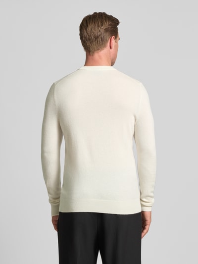 Christian Berg Men Strickpullover aus Wolle-Kaschmir-Mix Offwhite Melange 5