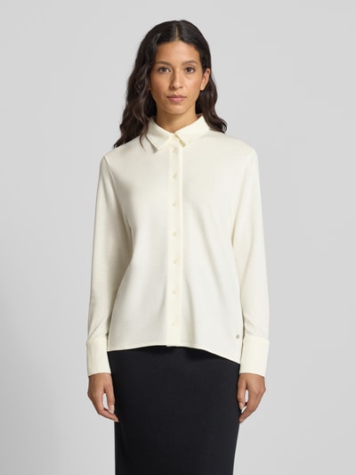 Windsor Bluzka o kroju regular fit z mieszanki lyocellu z detalem z logo Złamany biały 4