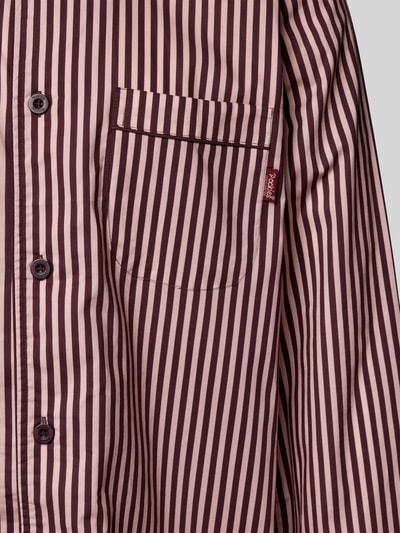 POCKIES Pyjama-Oberteil mit Brusttasche Bordeaux 2