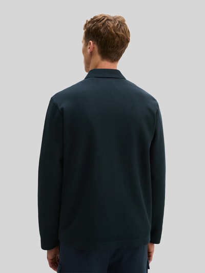 Marc O'Polo Regular Fit Sweatjacke aus reiner Baumwolle mit Zweiwege-Reißverschluss Marine 5