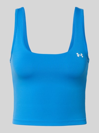 Under Armour Top krótki z detalem z logo Niebieski 2