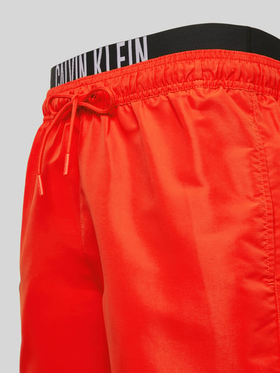 Calvin Klein Underwear Badehose mit Label-Print Rot 2