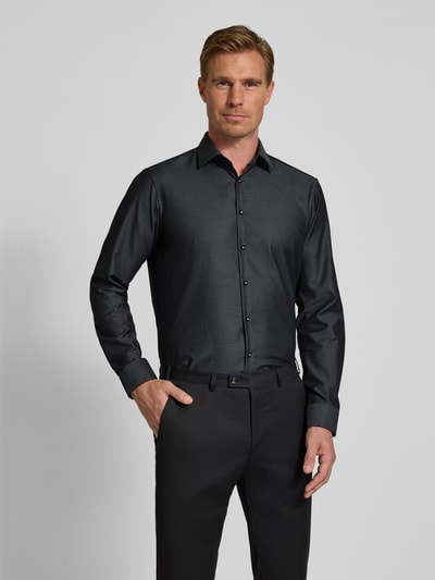 Jake*s Koszula biznesowa o kroju regular fit z kołnierzykiem typu kent Antracytowy 4
