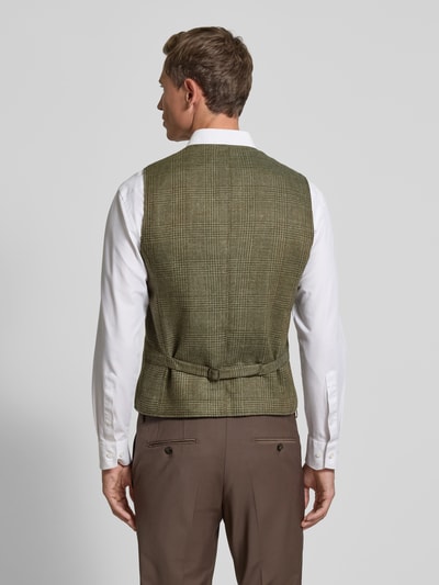 CG - Club of Gents Gilet met linnen, model 'Mitch' Groen - 5
