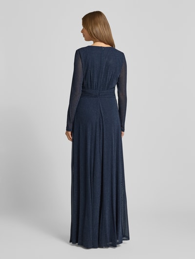 Christian Berg Cocktail Regular Fit Abendkleid aus Glitzer-Mesh Marine Melange 5