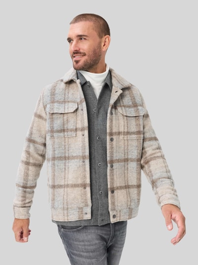 Brax Regular Fit Hemdjacke aus Woll-Mix Modell 'Santiago' Mittelbraun 4