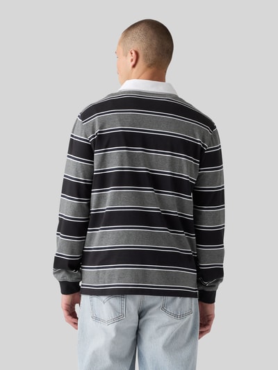 Levi's® Relaxed Fit Poloshirt aus reiner Baumwolle Modell 'RUGBY BRANCO' Dunkelgrau 5