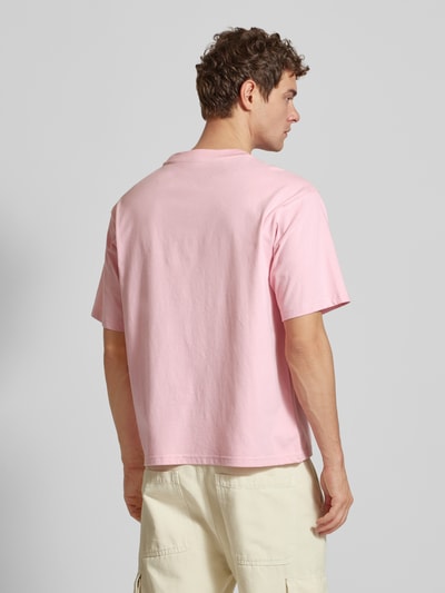 Low Lights Studios T-Shirt mit Label-Print Modell 'WARP' Pink 5