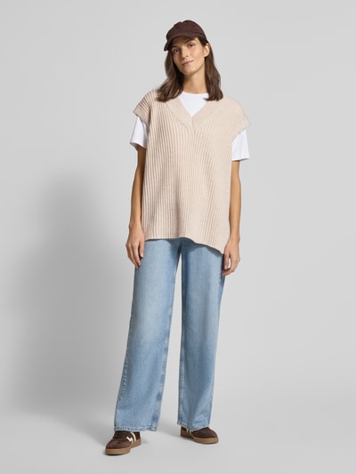 VILLA SOPHIE Loose fit spencer met wol, model 'NOLA' Beige - 1