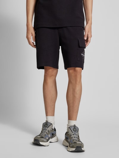 Calvin Klein Jeans Sweatshorts mit Label-Stitching Black 4