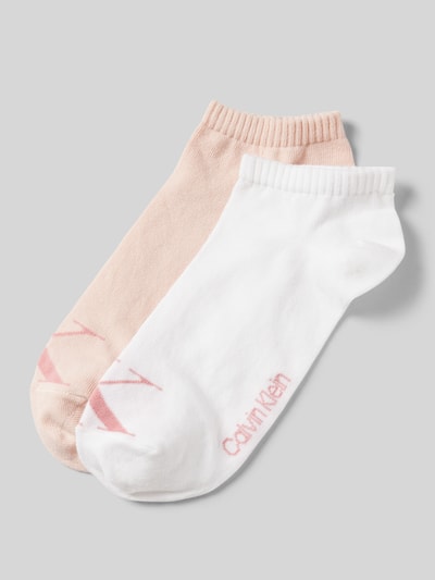 Calvin Klein Jeans Sneakersocken mit Label-Print im 2er-Pack Hellrosa 1