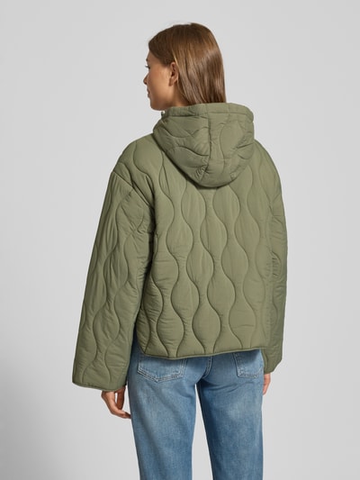 Jake*s Casual Gewatteerd jack met capuchon Kaki - 5