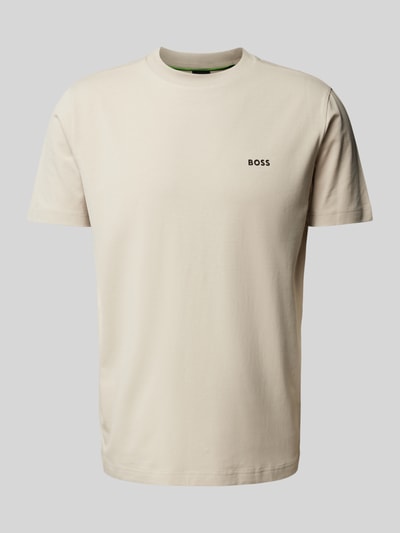 BOSS Green T-shirt z nadrukiem z logo Beżowy 2