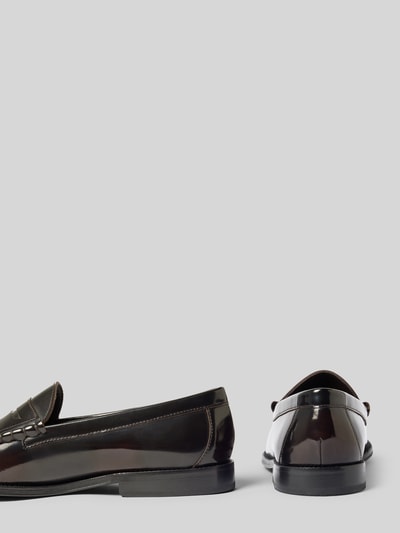 Produktfoto, Loafers aus Leder mit glatter Sohle Modell 'CLOUT MOVE' von Lloyd, czarne, zaokrąglony nosek, szerokość w rozmiarze 44: 14 cm, wysokość cholewki: 7 cm, obcas: 2 cm