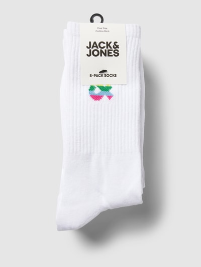 Jack & Jones Skarpety z detalem z logo w zestawie 5 szt. model ‘PRIDE’ Biały 3