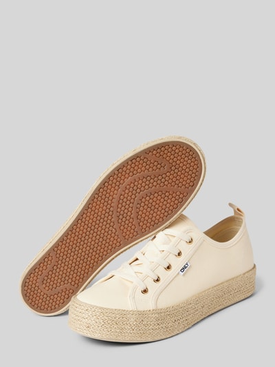 Only Sneakers in gevlochten look, model 'IDA' Beige - 4