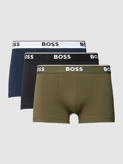 BOSS Boxershort in effen design in een set van 3 stuks Olijfgroen - 1