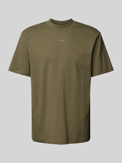HUGO T-Shirt mit Label-Print Modell 'Dapolino' Oliv 2