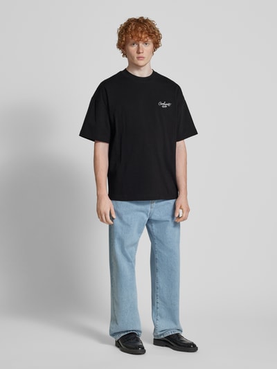 Carhartt Work In Progress T-Shirt mit geripptem Rundhalsausschnitt Black 1