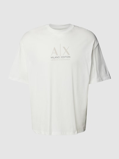 ARMANI EXCHANGE Comfort fit T-shirt met labelprint Offwhite - 2