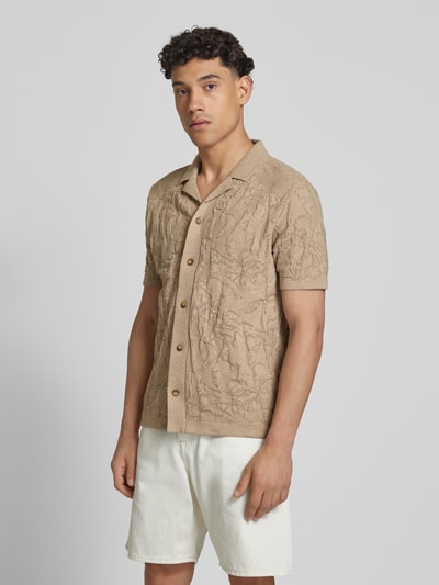 Only & Sons Koszula casualowa z kołnierzem z połami model ‘DAN’ Beżowy 4