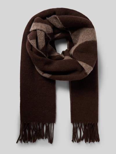 Lala Berlin Schal mit Fransen Modell 'Lala Scarf 4' Mittelbraun 1