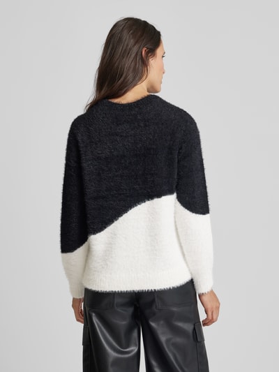 Vila Gebreide pullover met ronde hals, model 'FEATHER' Zwart - 5