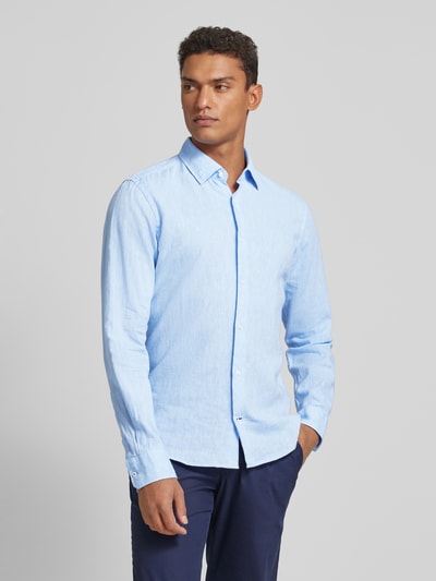 Joop! Slim Fit Slim fit vrijetijdsoverhemd met kentkraag Marineblauw - 4