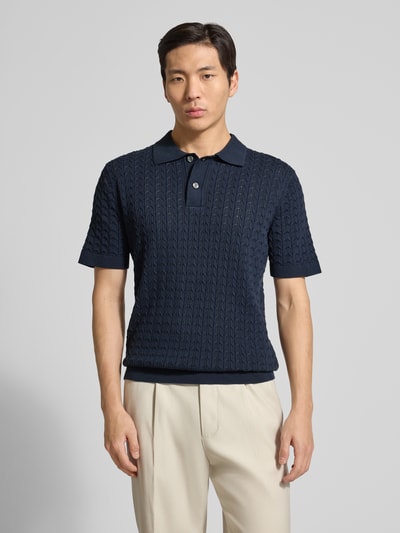 Selected Homme Koszulka polo z czystej bawełny o kroju regular fit model 'MATTIS' Granatowy 4