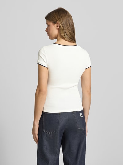 Tommy Jeans Slim fit T-shirt van katoenmix Wit - 5