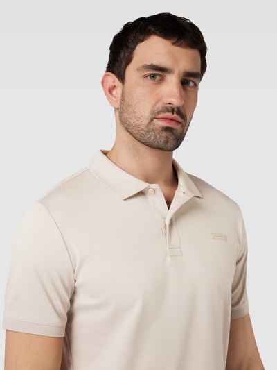 CK Calvin Klein Poloshirt mit Label-Detail Sand 3