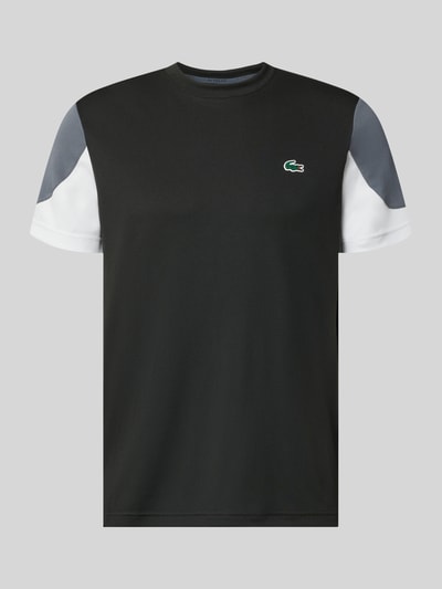 Produktfoto, Regular Fit Sport-T-Shirt im Colorblock-Design von Lacoste in Schwarz, Grau und Weiß mit glatter Textur, Herren Sport-T-Shirt von Lacoste Sport