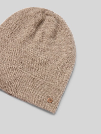Fraas Kaschmirmütze mit Label-Applikation Beige 2
