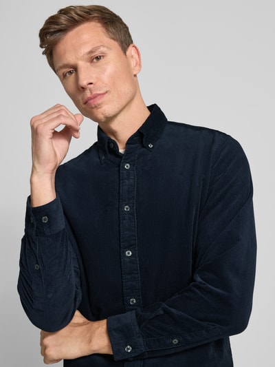 Marc O'Polo Regular Fit Freizeithemd aus reiner Baumwolle Marine 3