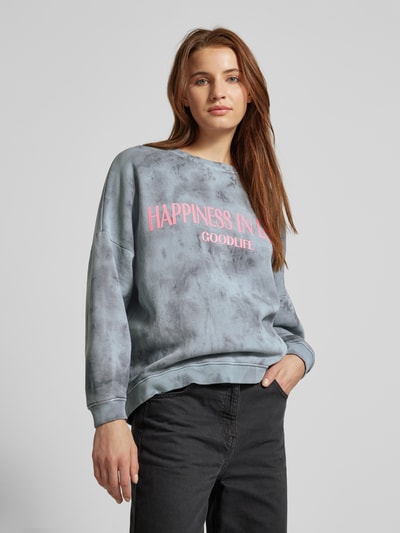 miss goodlife Sweatshirt met labelprint Antraciet - 4