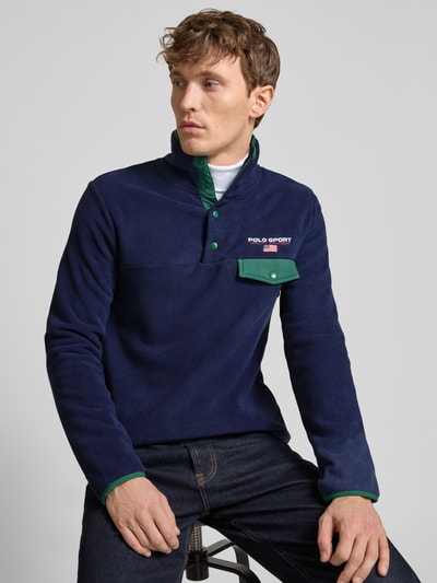 Polo Sport Sweter z dzianiny z wyhaftowanym logo Ciemnoniebieski 3