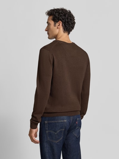 s.Oliver RED LABEL Regular Fit Pullover aus reiner Baumwolle Mittelbraun 5