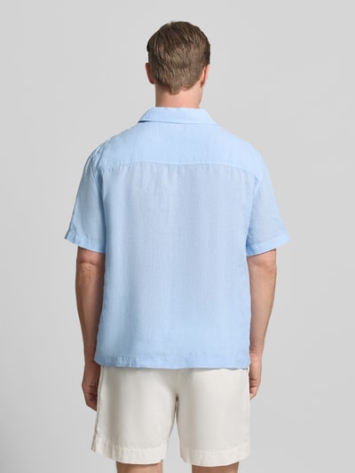 HUGO Regular Fit Freizeithemd aus reinem Leinen Modell 'EXOLINO' Hellblau 5