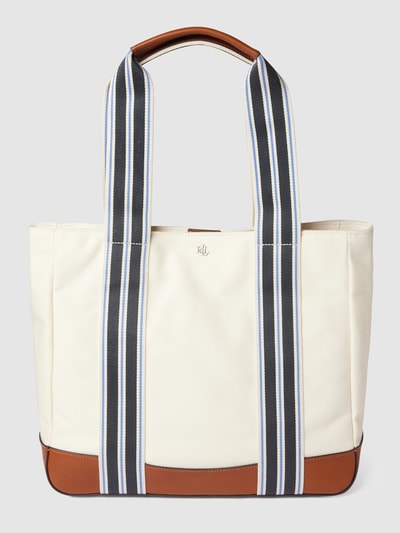 Lauren Ralph Lauren Shopper mit Kontrastbesatz Ecru 2