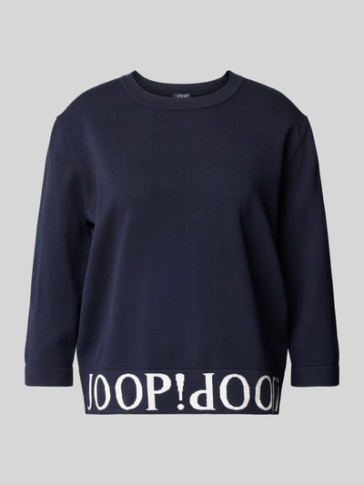 JOOP! Gebreide pullover met ronde hals, model 'Kassa' Marineblauw - 2