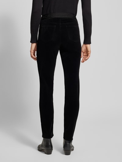 Marc Cain Stoffen broek met elastische band met logo Zwart - 5