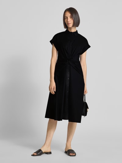 Lauren Ralph Lauren Overhemdjurk met knoopdetail, model 'CIAN' Zwart - 1