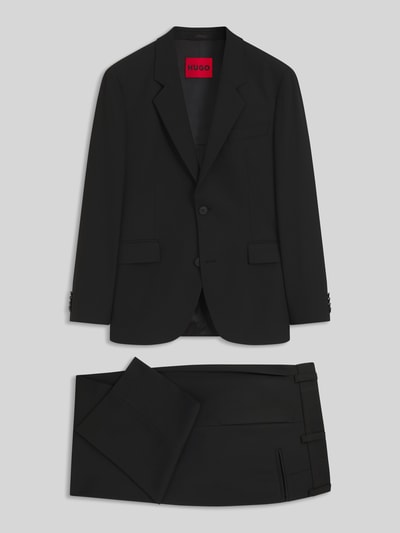 HUGO Regular Fit Anzug mit Viskose-Anteil Modell 'Karlo-Flips251' Black 2