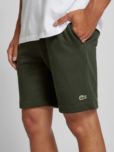 Lacoste Sweatshorts mit elastischem Bund Dunkelgruen 3