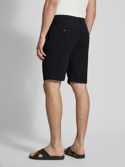 MCNEAL Regular Fit Leinenshorts mit Tunnelzug Black 5